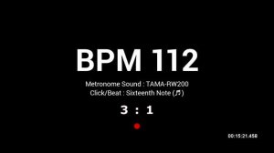 Metronome BPM 112 / TAMA-RW200 / 16th