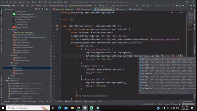 How to Implement Bottom Navigation bar in Android Studio Kotlin