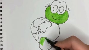 Как нарисовать милую черепаху / how to draw a cute turtle