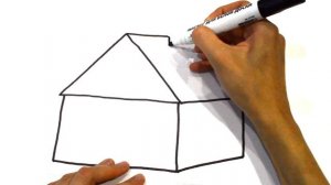 DRAWING A HOUSE! Simple and easy for a child to draw.