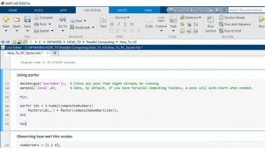 How to use Parallel Computing in MATLAB