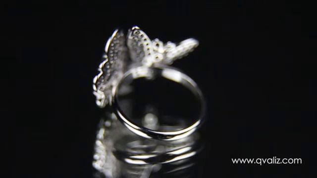 Кольцо серебряное бабочки - K00386 смотреть онлайн