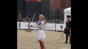 Фланкировка шашками. Юлия Калинина.