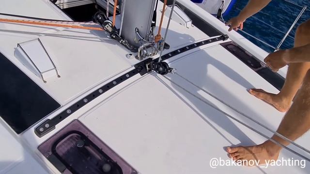 Как Работает Поперечный Погон Стаксель-Шкота / Яхта Beneteau 46.1 / Настройка паруса смотреть онлайн