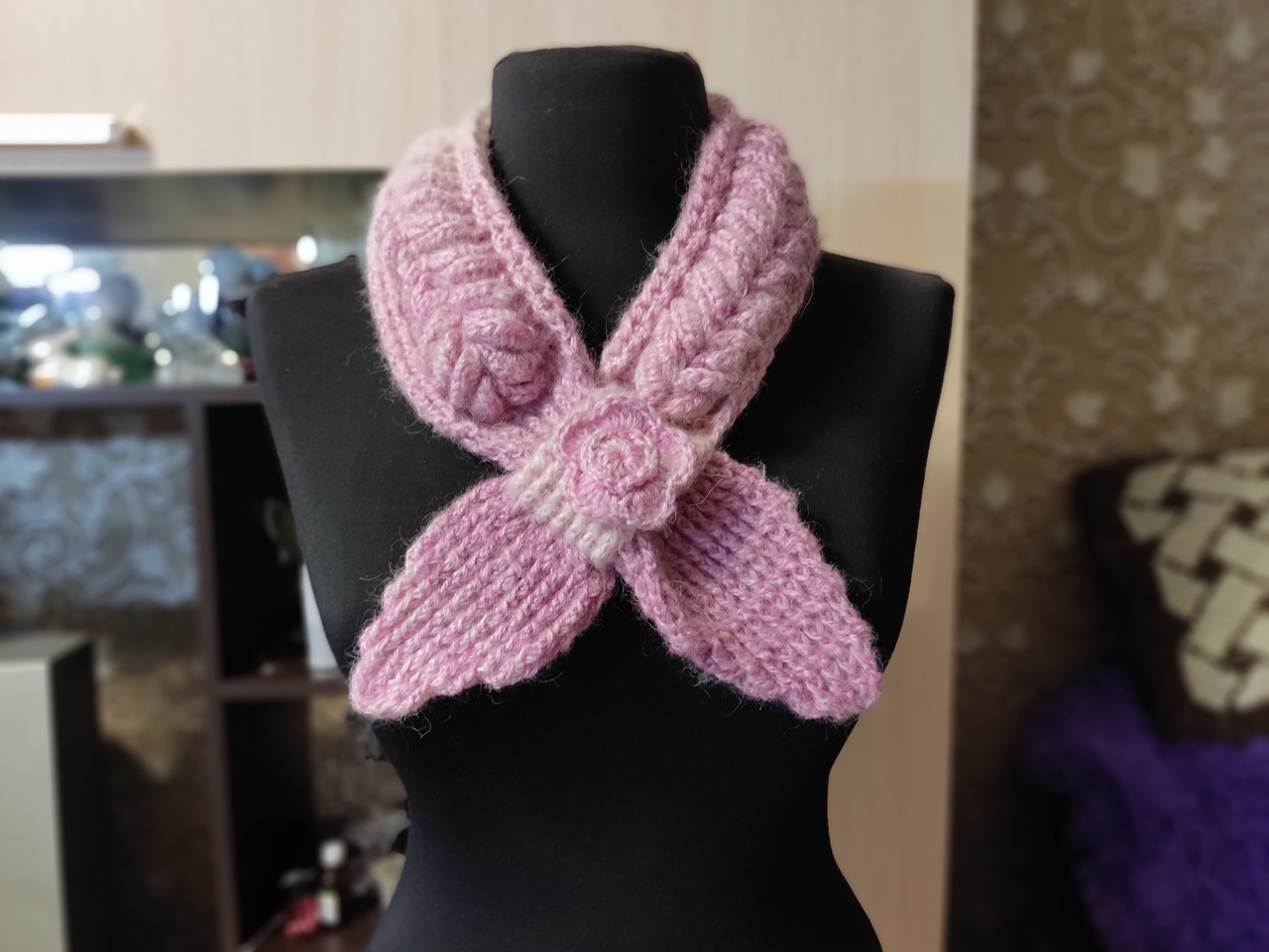 Ажурный шарфик крючком!Подробный МК. смотреть онлайн