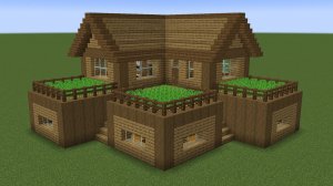 Майнкрафт - Как построить большой дом для выживания. Minecraft