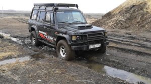 Работа автоматической блокировки переднего дифференциала ДАК, на Pajero.