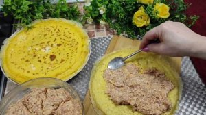 Яйца + фарш! ИЗУМИТЕЛЬНО вкусно! Яичные блинчики с начинкой.