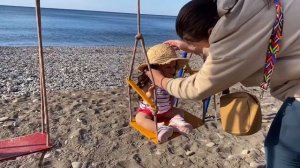 Два дня в палатке у моря. Путешествие с реборном. Габриэлле понравилось жить в палатке.