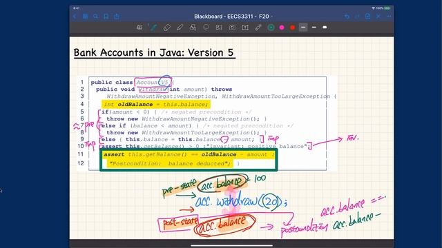 [HD] EECS3311 F20 Lecture 1 Part 2F - Bank Accounts V5 (postcondition) смотреть онлайн