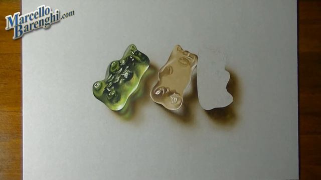 Gummy Bears Drawing - How to Draw 3D Art смотреть онлайн