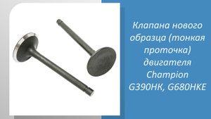 Клапана нового образца (тонкая проточка) двигателя Champion G390НК, G680HKE #запчастивдеталях