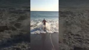 Купание в январе на Камчатке