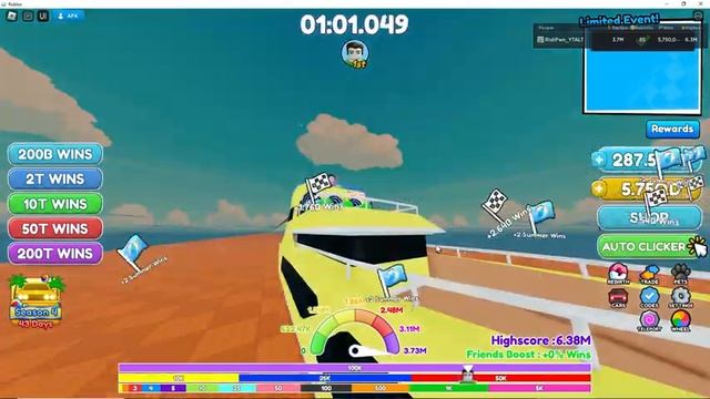 Race Clicker Bank Manager and Bank Truck Giveaway Wheel Based | Roblox смотреть онлайн