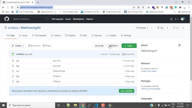 Lecture 310 - WebTraining101 - How to upload source to GitHub #6 #coding #webdevelopment #fullstack