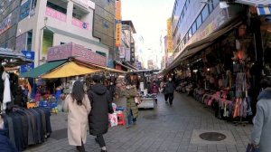 Namdaemun Market walking tour Seoul City South Korea 2021 [4K Ultra Wide Angle] [UHD] Daytime [HDR]