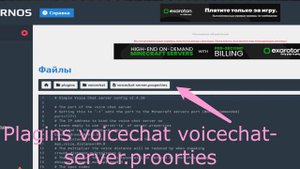 Детальная настройка мода Simple Voice Chat для сервера на Aternos