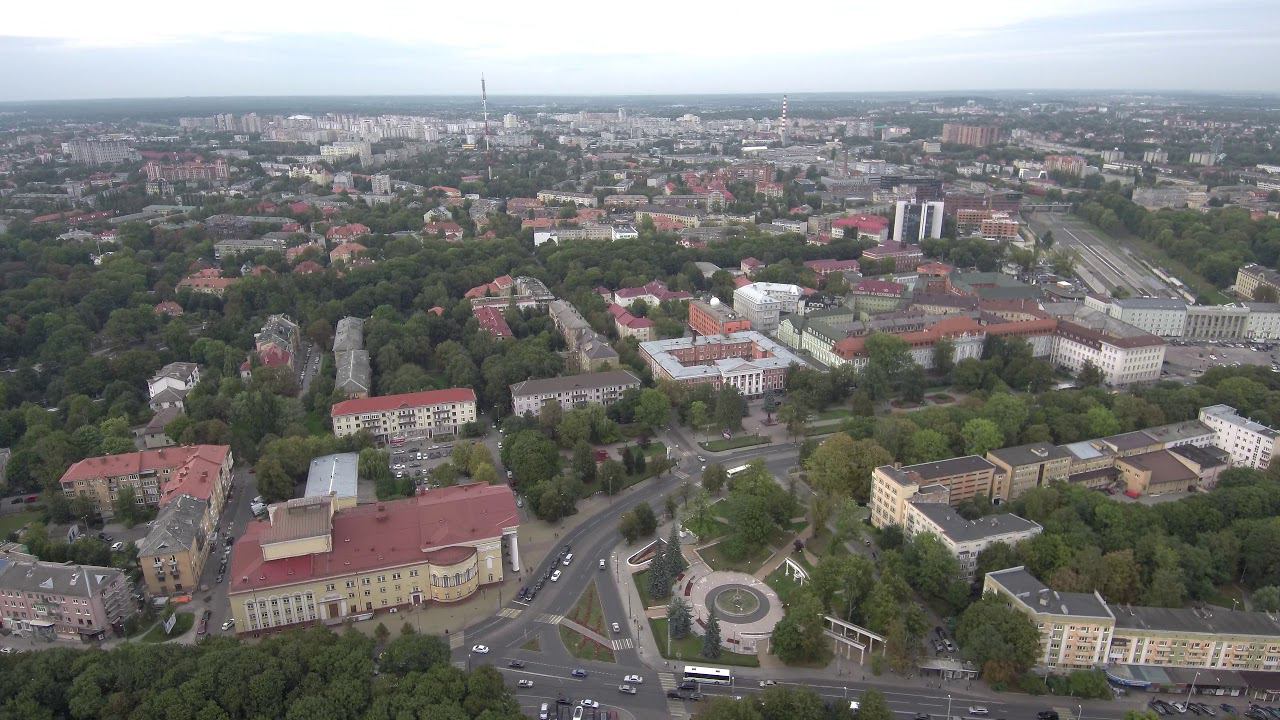 Стадион Балтика, Драматический театр, Адмиралтейство, Аэросъемка Калининград смотреть онлайн