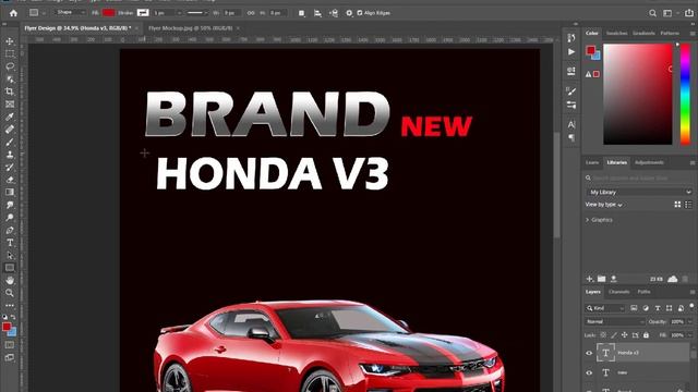 Amazing Car Flyer Design in Photoshop Tutorial смотреть онлайн