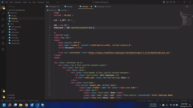 PHP MySQL Database Live Class | PHP Basic Tutorial | Class 24 part2 | Web Development (PHP OOP CRUD