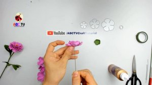 ABC TV | How To Make Paper Flower #10 | Flower Die Cuts (Slowly) - Craft Tutorial