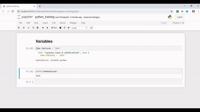 Python Tutorial - 3 | Python Variables | Python tutorial for beginners
