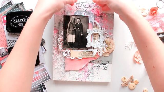 7 Dots Studio | Mixed Media Canvas Tutorial by Elena Morgun смотреть онлайн