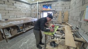 Металлический табурет в стиле лофт из 25-й профтрубы.