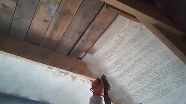Архив 2013г. Утепление мансарды ППУ пенополиуретаном. Дорогино. смотреть онлайн