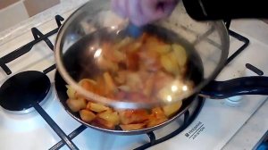 Жаренная картошка с салом! #7