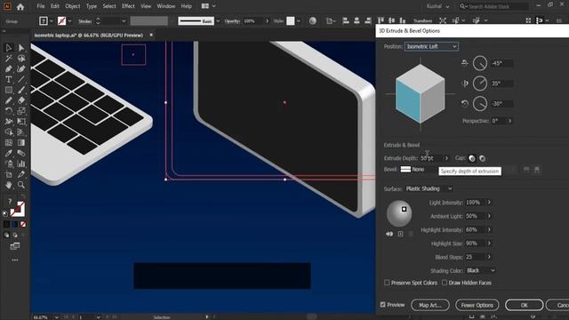 Create an Isometric Laptop illustration | Adobe Illustrator CC | Step By Step Tutorial |
