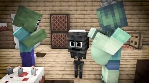 Monster School : Brother Wither Cheater Zombie Family - Minecraft Animation