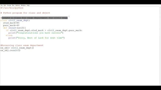 Python Class Object