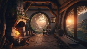 Окунитесь в осенний вечер Хоббита - Уютные мелодии у камина и простые удовольствия на закате