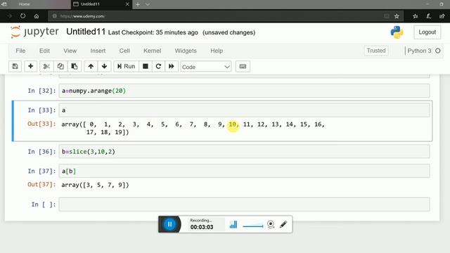 Python+Data: Slicing in Numpy in Hindi смотреть онлайн