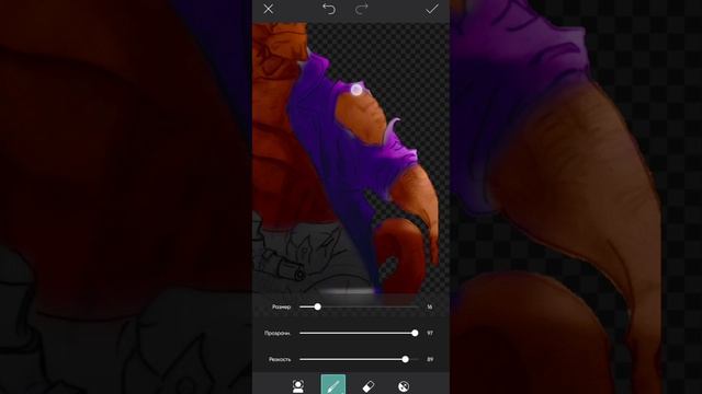 Рисунок карандашом обработал в редакторе. Работа с цветом и слоями . смотреть онлайн