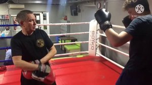 БОКС. РАБОТА НА ЛАПАХ С ТРЕНЕРОМ.