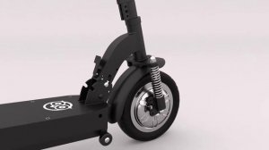 Hobbee electric scooter 3d model video - animation video