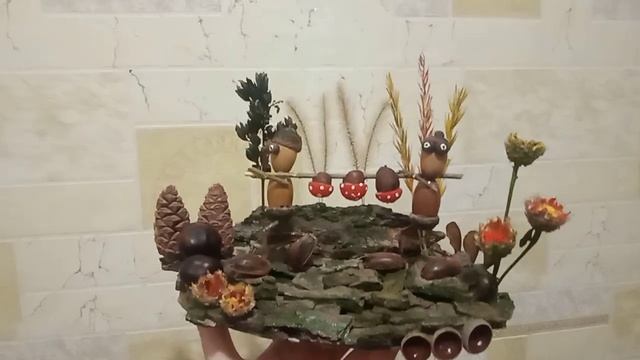 осеняя поделка из природных материалов смотреть онлайн