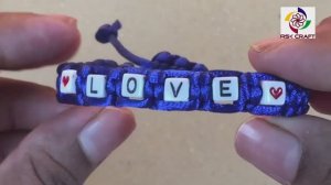 Браслет из веревки с буквами