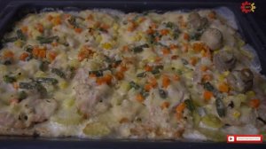Запеченный картофель с овощами в духовке. Очень вкусное блюдо. Домашняя еда Кухня Рецепты