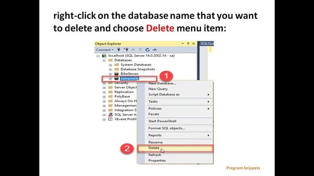 DROP Database In MS SQL Server