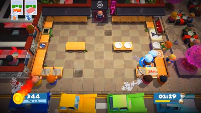 Overcooked 2 Single Player Gameplay level 1-1