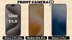 iPhone 15 Pro Max Vs Xiaomi 14 Pro Vs Xiaomi Redmi K70 Pro