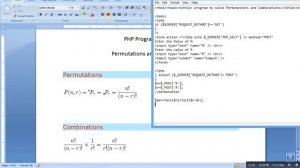 php permutations and combinations