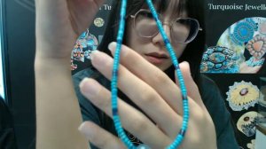 20240909-05 Natural turquoise pink opal  with Amazonite pink blue orange color 16inch gemstone