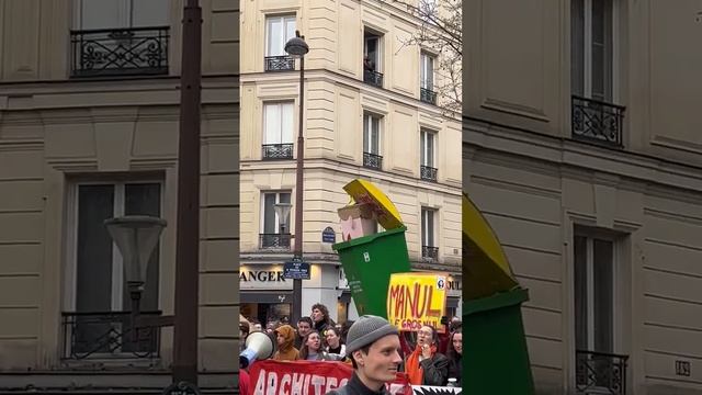 Протестующие во Франции поддержали женщину, назвавшую Макрона мусором