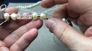 Колье с ЯНТАРЁМ. Сотуар с ЖЕМЧУГОМ.  Переделка украшений для Марины из Панамы. Часть 8.