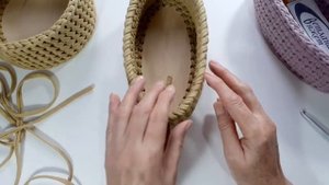 Обвязка (обмотка) верхнего края корзинки.