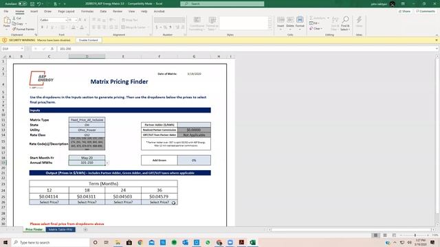 How To Filter Matrices and Price Energy and Price Customers смотреть онлайн
